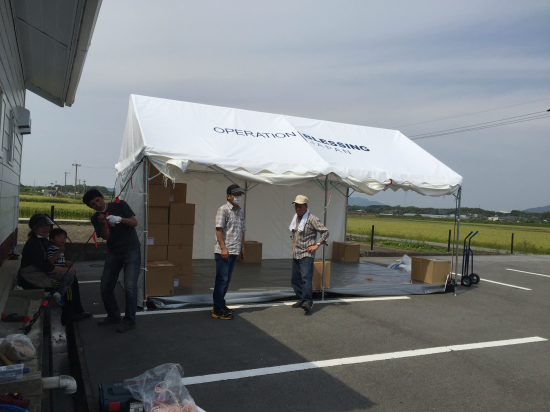 【熊本地震支援】物資用テントと南阿蘇炊き出し支援