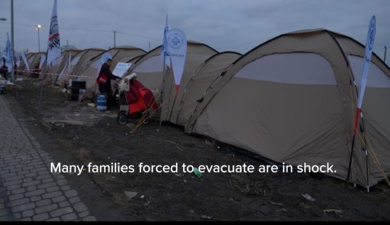 ウクライナ難民キャンプ